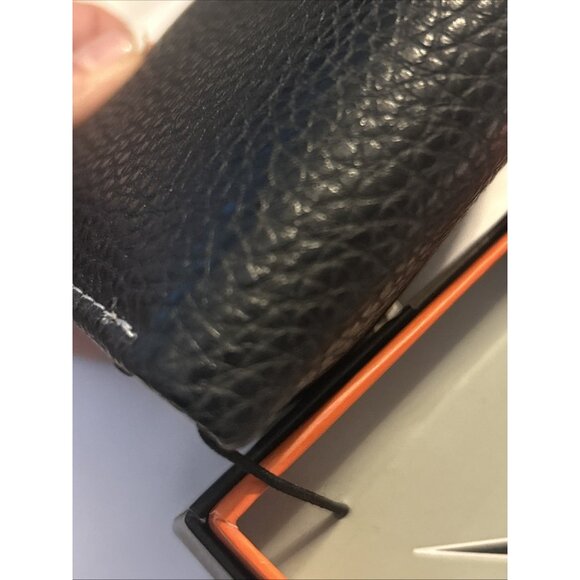 Western Mens Bifold Wallet Black Genuine Leather Longhorn Horeshoe Concho Cowboy - Picture 10 of 12